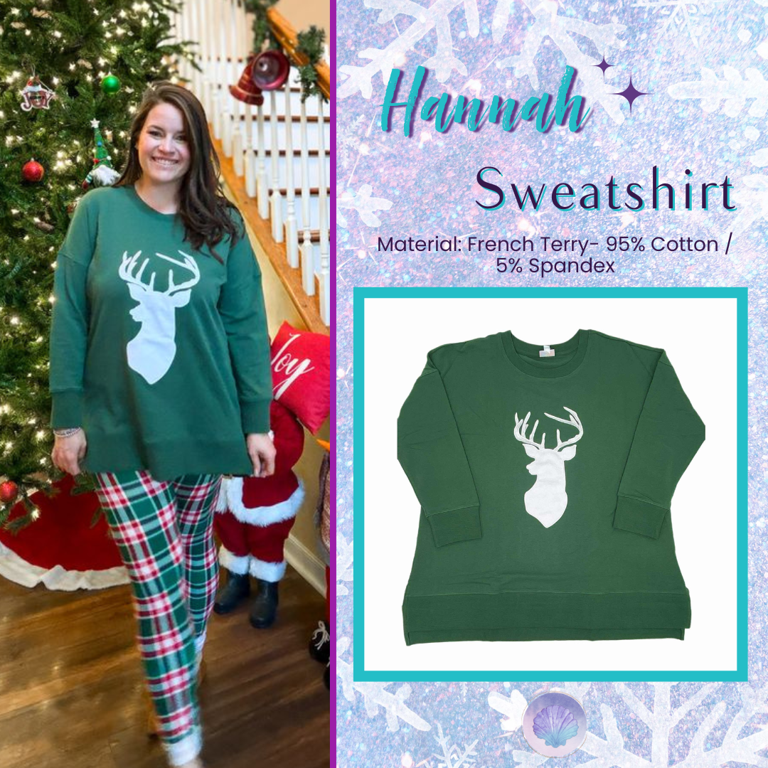 LuLaRoe Holiday Hannah - Evergreen Stag