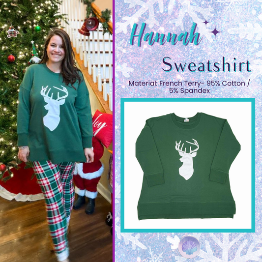 LuLaRoe Holiday Hannah - Evergreen Stag