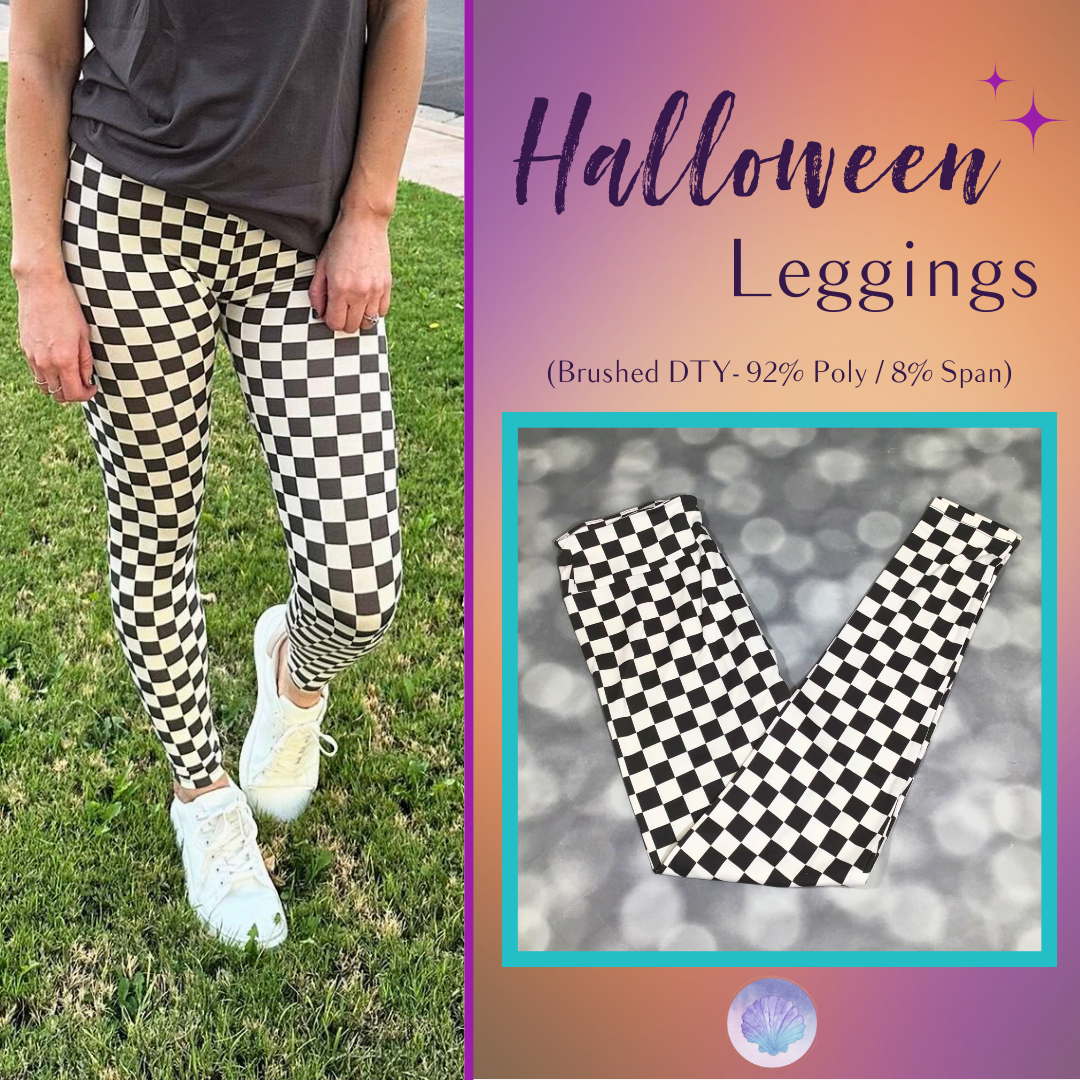 LuLaRoe Halloween 2025 - Leggings - Black and White Check