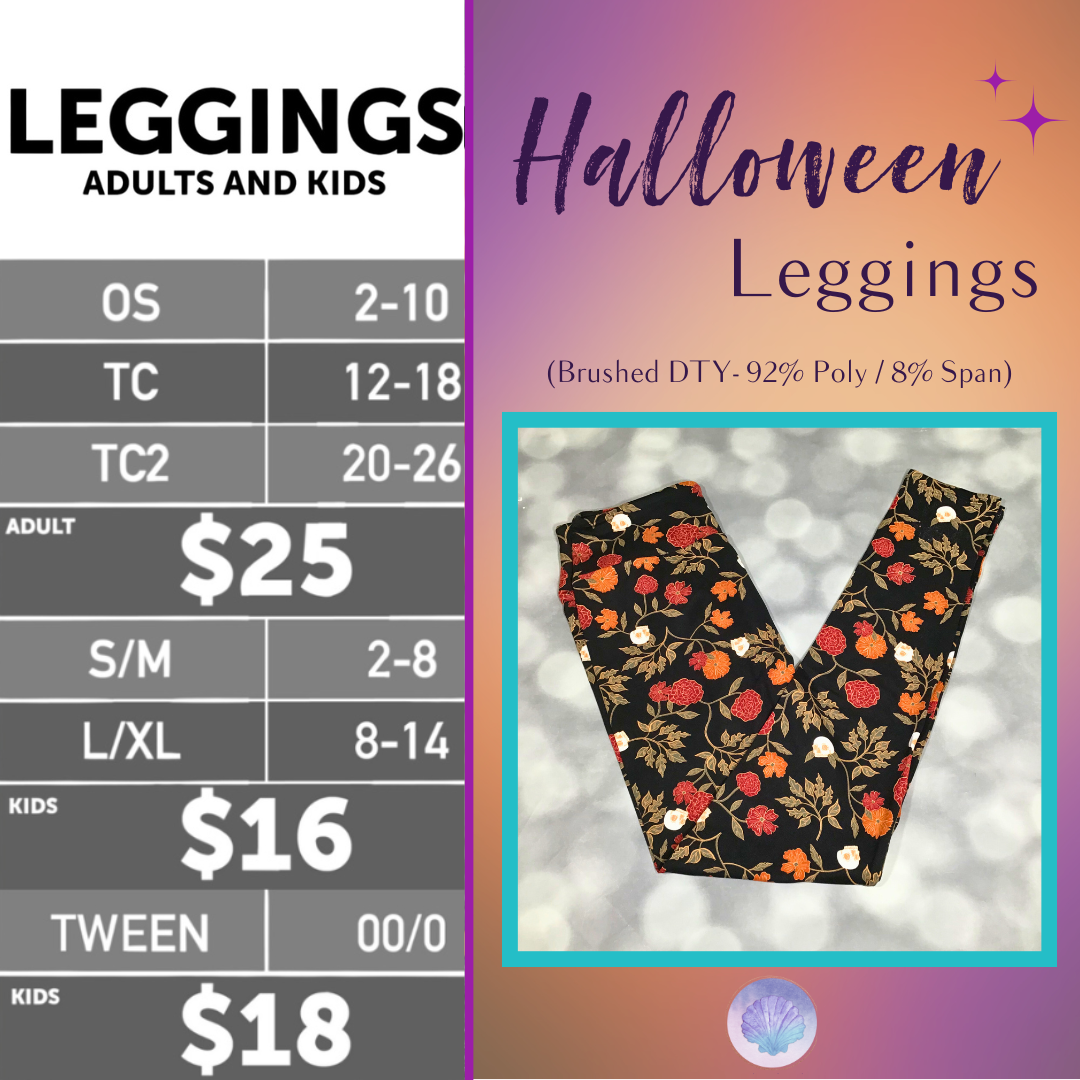 LuLaRoe Halloween 2025 - Leggings - Gothic Garden
