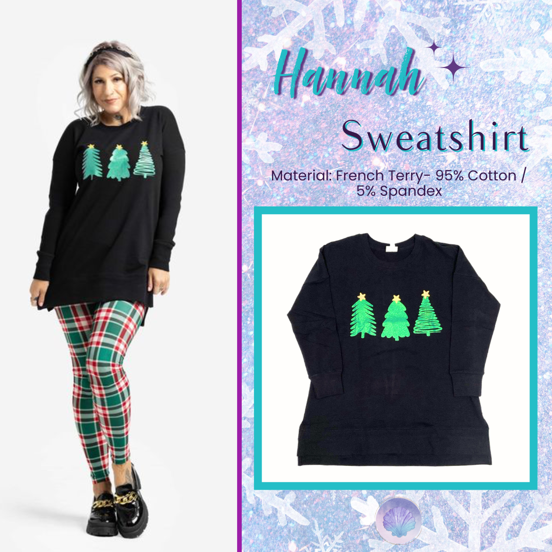 LuLaRoe Holiday Hannah - Starry Evergreens
