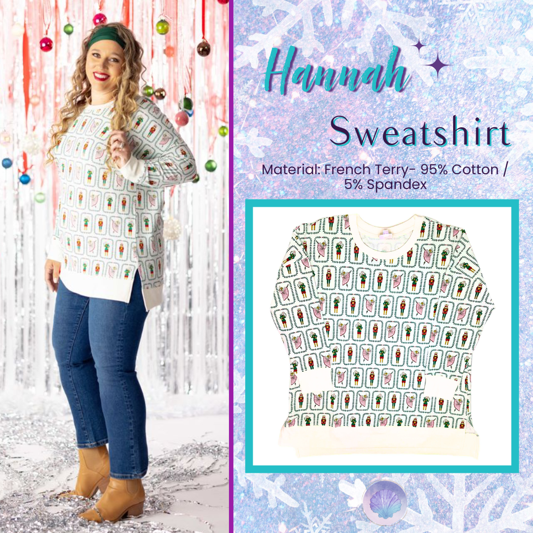 LuLaRoe Holiday Hannah - Sugar Plum Postage