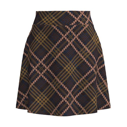 LuLaRoe Eileen Skort - Navy, Mustard & Blush Plaid