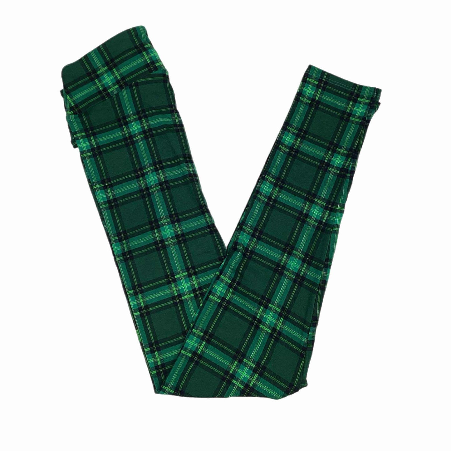 LuLaRoe Holiday Leggings - Emerald Yuletide Plaid
