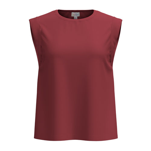 LuLaRoe Suzanne Cap Sleeve Top in Solid Garnet Red featuring a rich deep red color, relaxed fit, flattering cap sleeves, crew neckline, and curved hem in soft cotton spandex jersey.