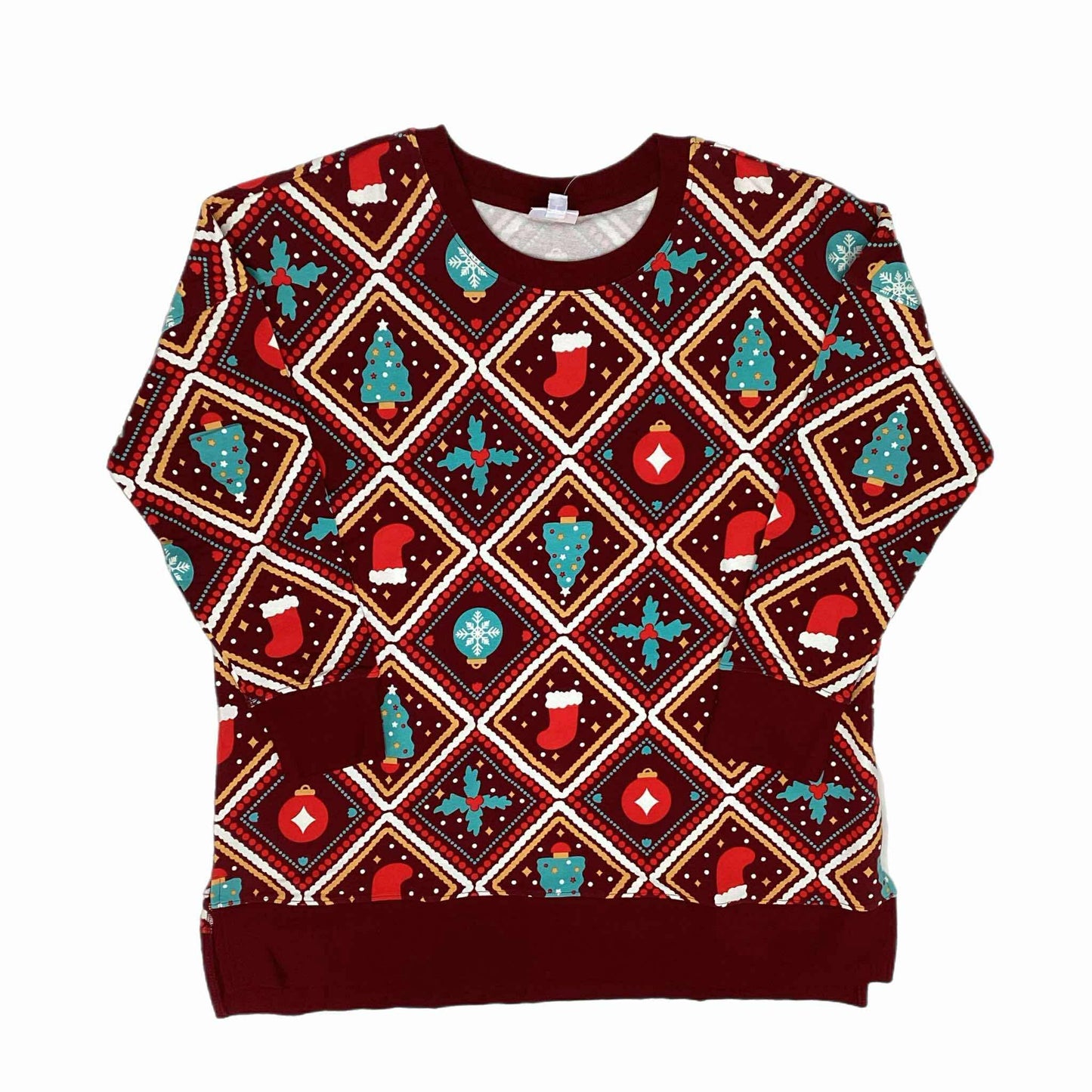 LuLaRoe Holiday Hannah - Retro Ornaments