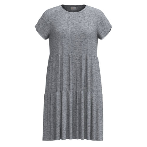 LuLaRoe Ariel Tiered Dress - Solid Heather Silver