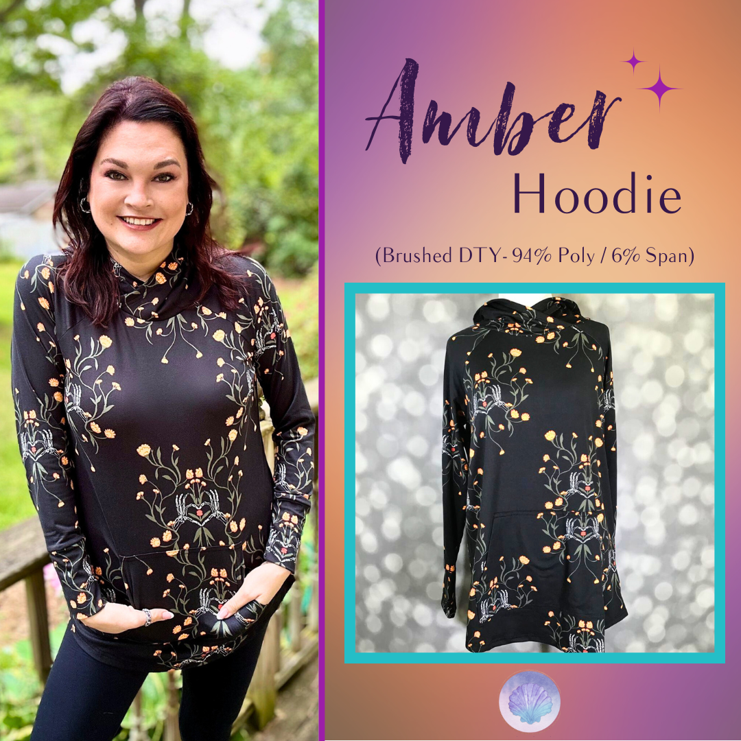 LuLaRoe Halloween 2025 - Amber Hoodie - Skeleton Bloom