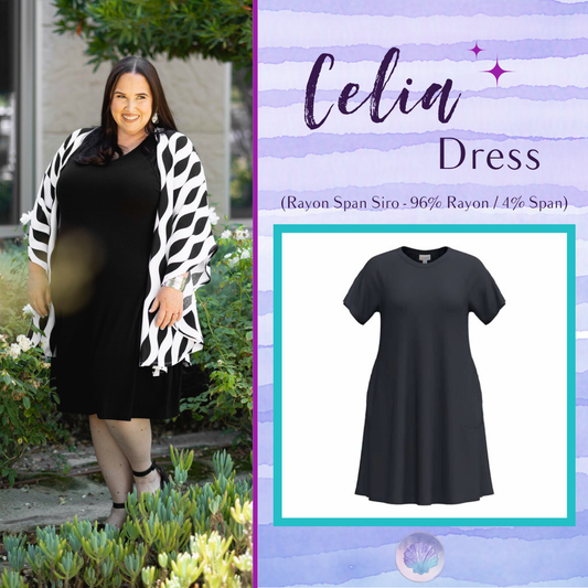 LuLaRoe LuLaRoe Celia Dress - Solid Black