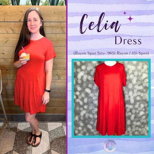LuLaRoe Celia Dress - Solid Crimson Red