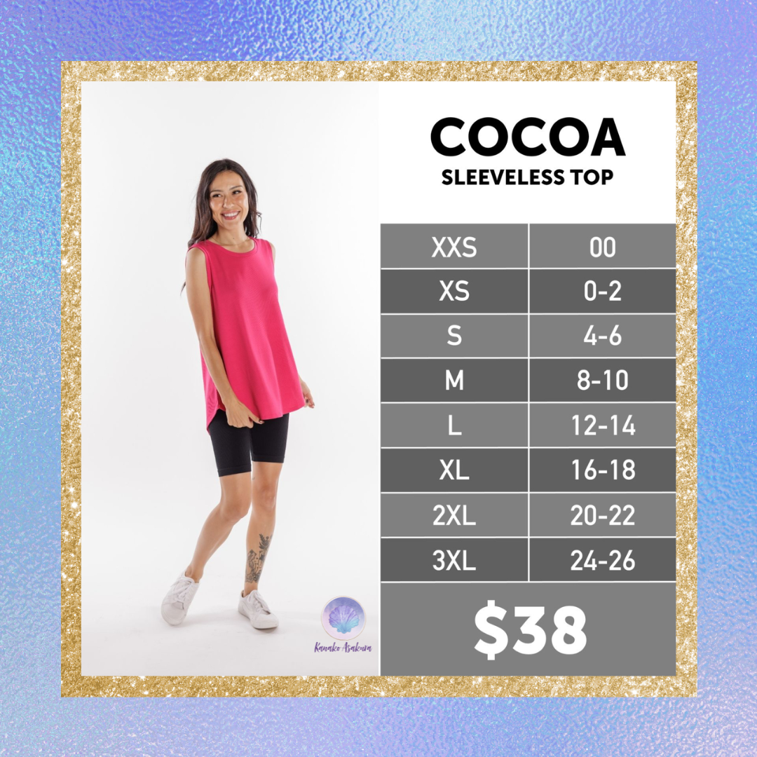 LuLaRoe Cocoa Sleeveless Top - Solid True Red
