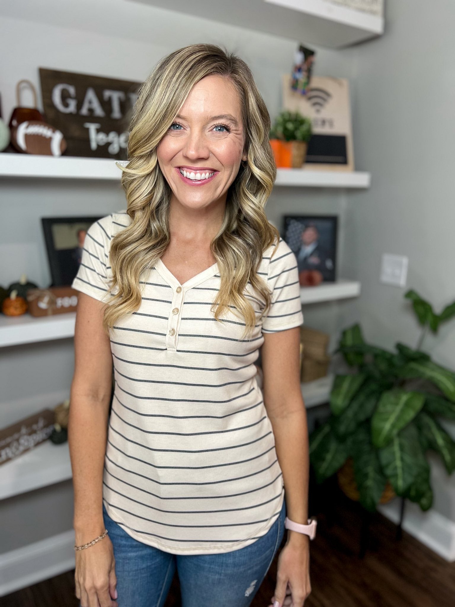 LuLaRoe Bailey - Coastal Stripe