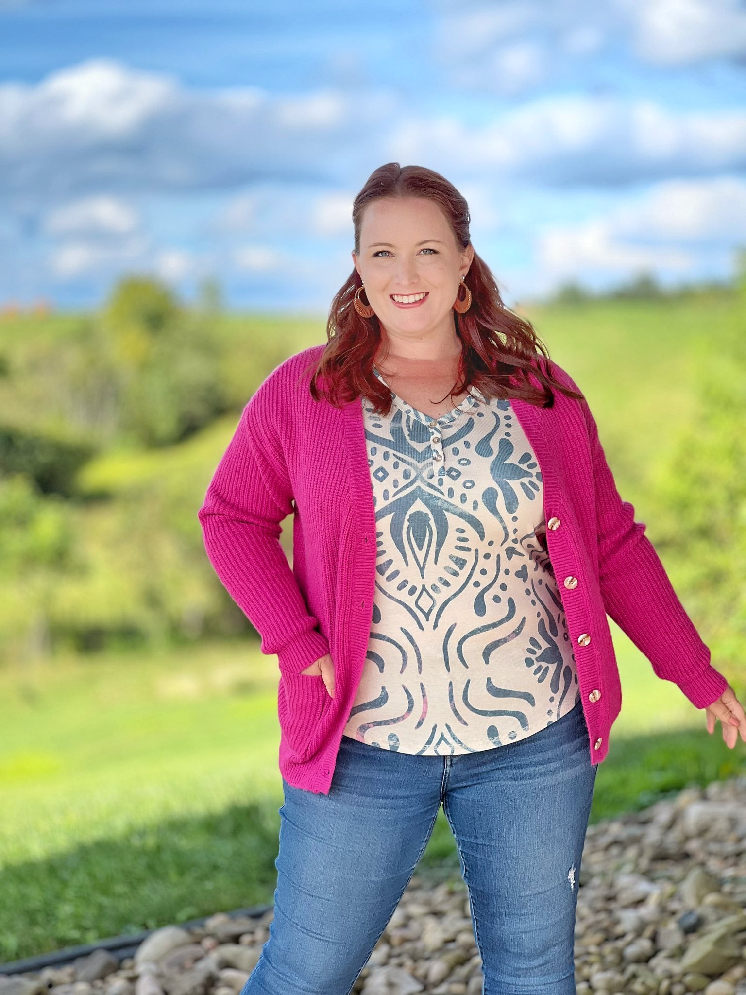 LuLaRoe Bailey - Azure Medallion