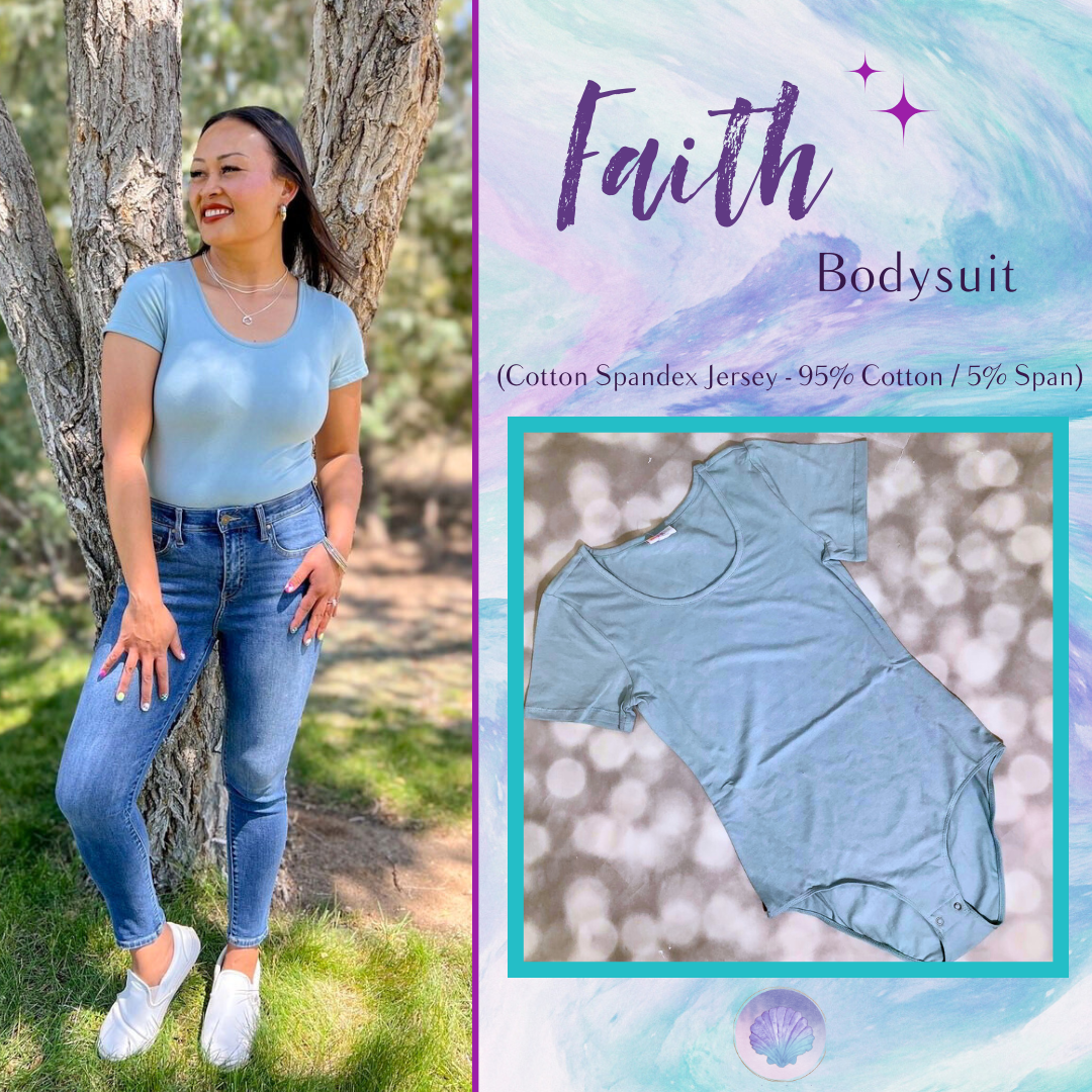 LuLaRoe Faith - Solid Blue Mist