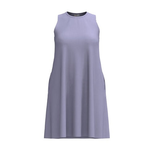 LuLaRoe Charlotte Dress - Solid Soft Lavender Sleeveless A-Line Dress with Pockets