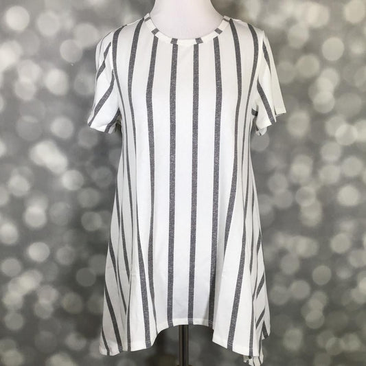 LuLaRoe Melissa - Charcoal Column Stripe