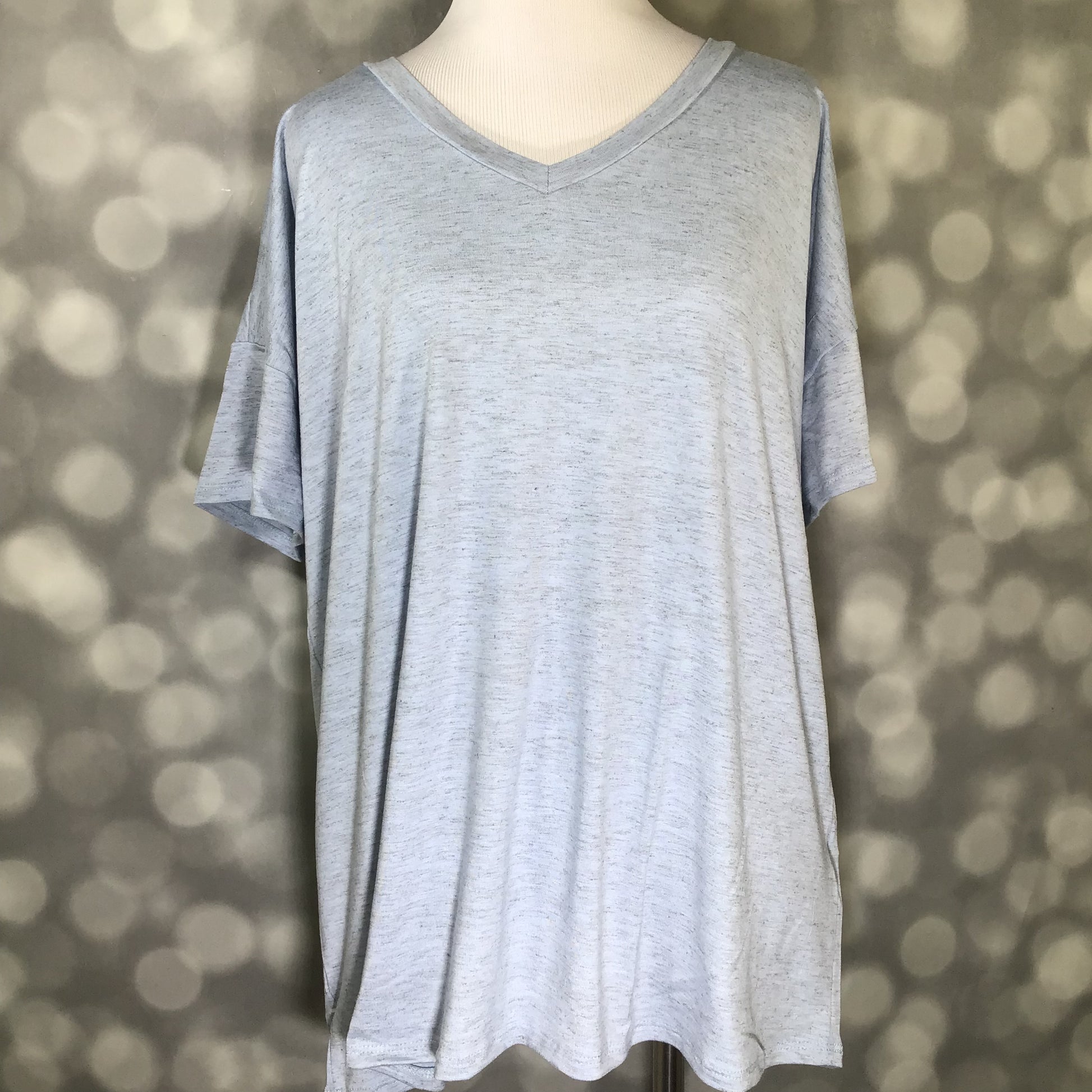 LuLaRoe Lisa - Solid Blue Rain Chambray