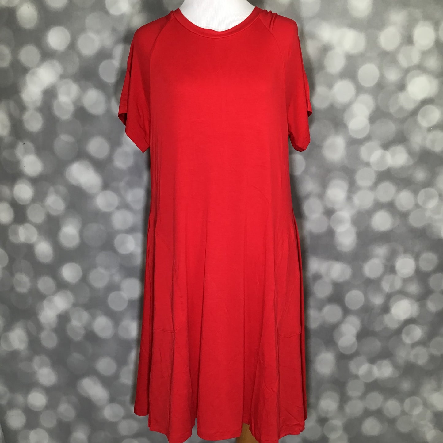LuLaRoe Celia Dress - Solid Crimson Red