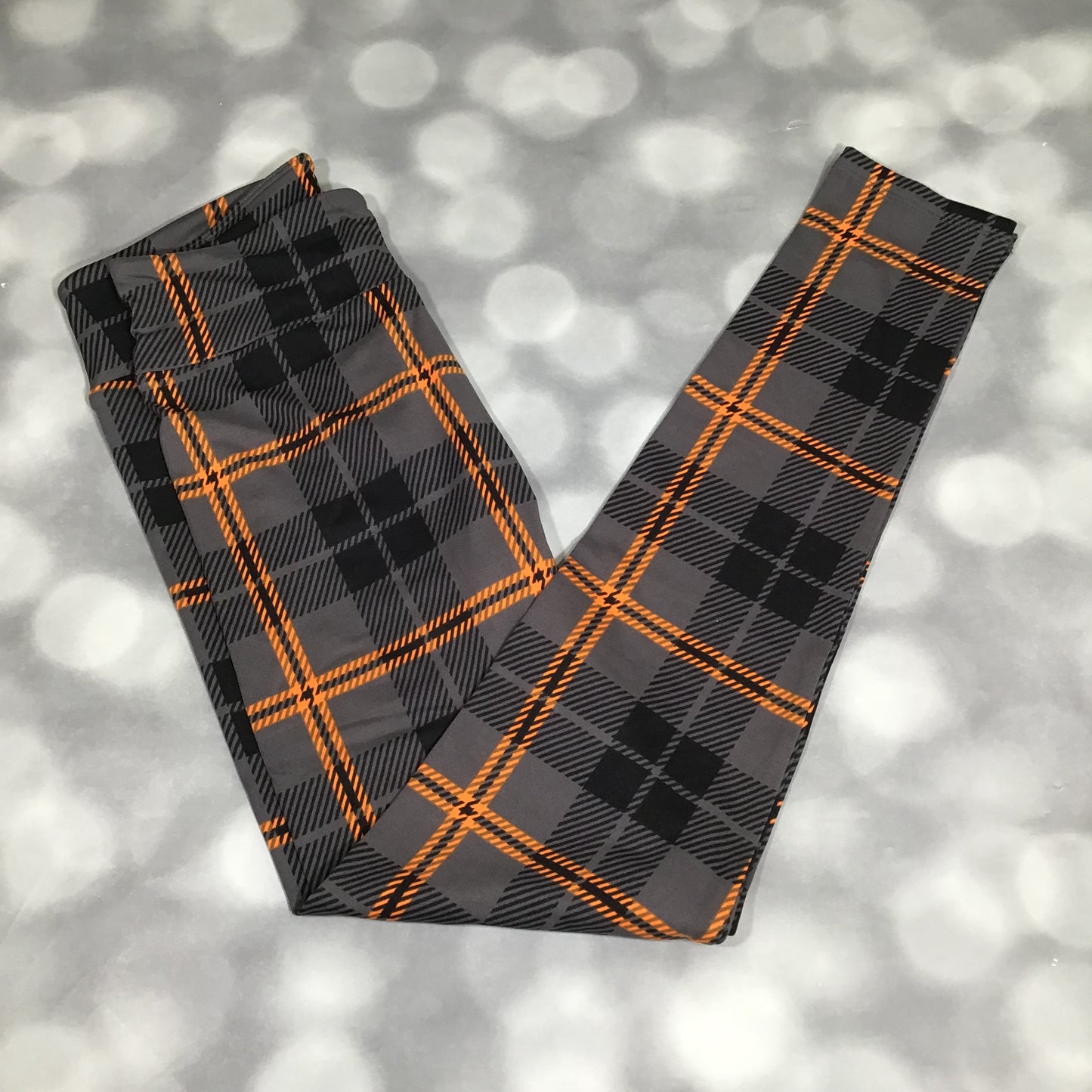 LuLaRoe Halloween 2025 - Leggings - Pumpkin Patch Plaid