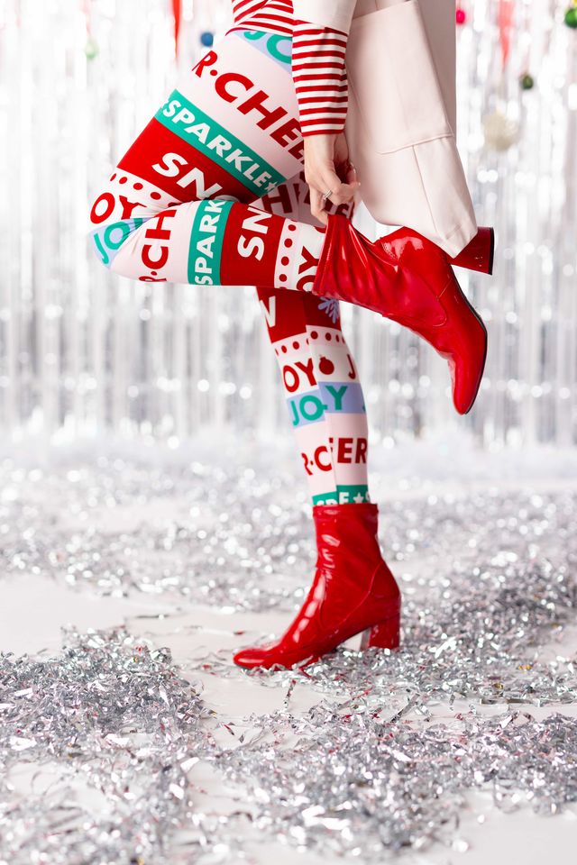 LuLaRoe Holiday Leggings - Jolly Cheer Stripes