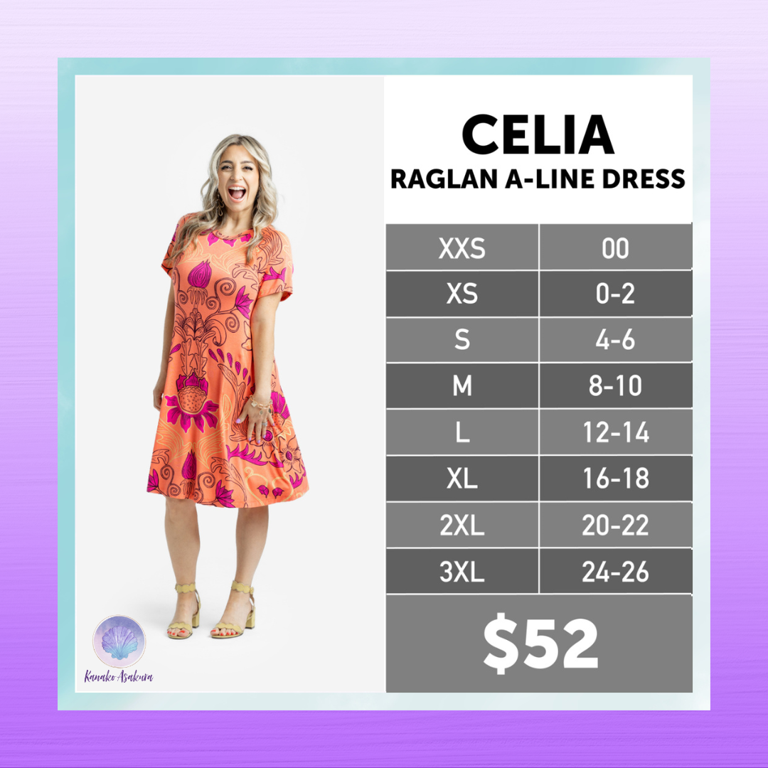 LuLaRoe Celia Dress - Pink and White Stripe