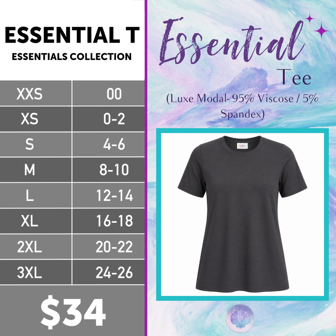 Solid Charcoal Gray Essential Tee | LuLaRoe Women's Tee