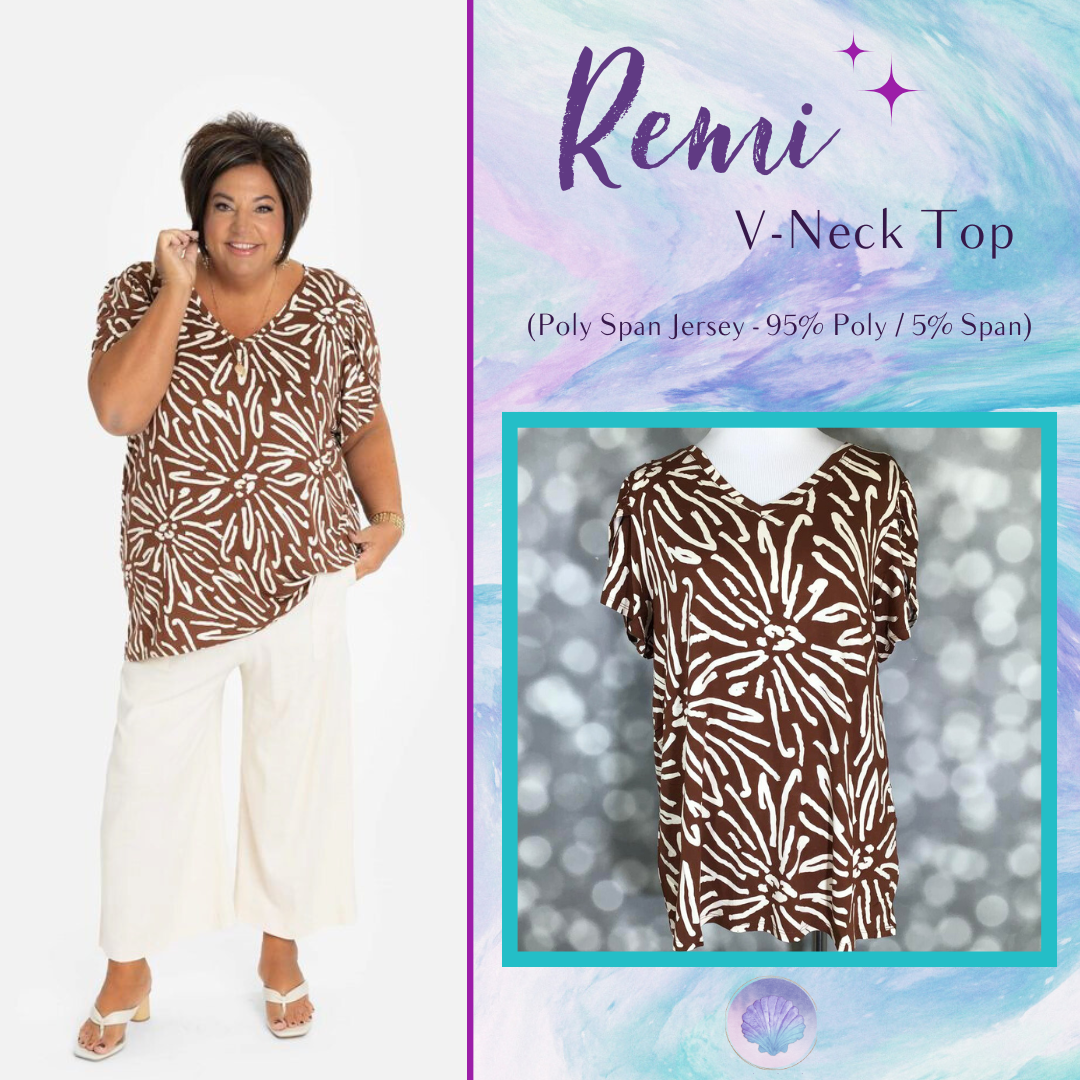 LuLaRoe Remi Top – Coco Petal Bloom