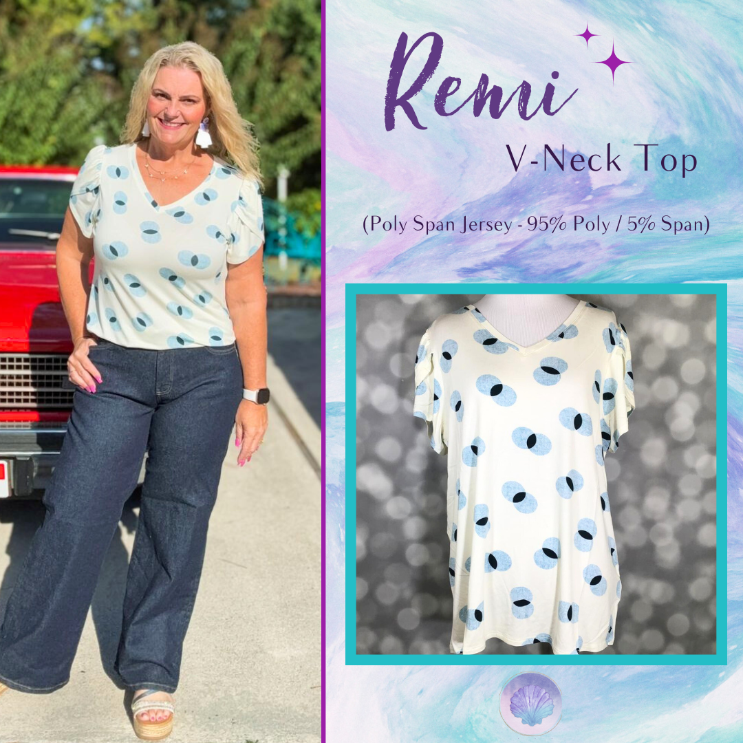 LuLaRoe Remi Top – Arctic Eclipse Dot