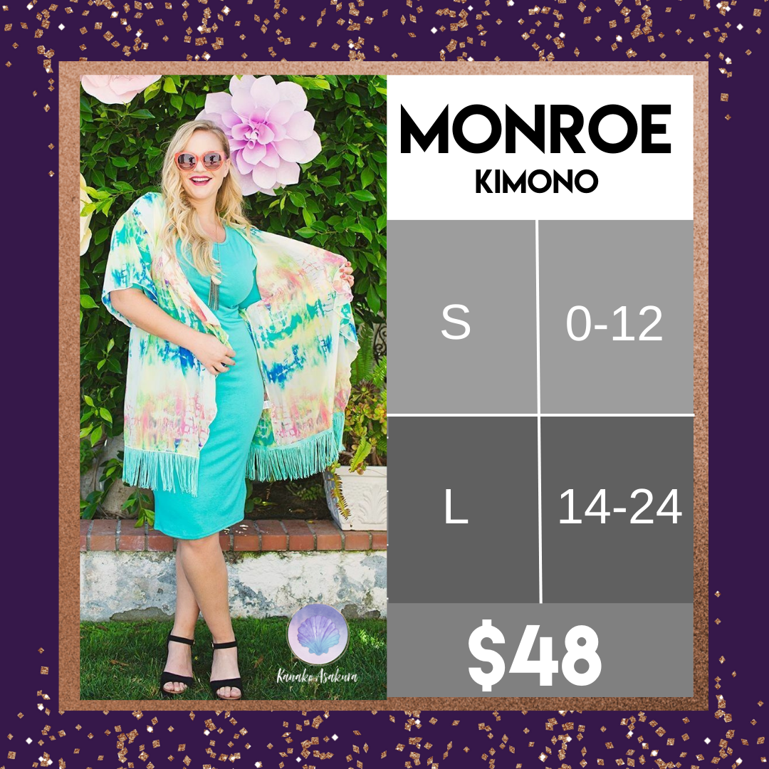 LuLaRoe Monroe - Crimson Paisley Drift