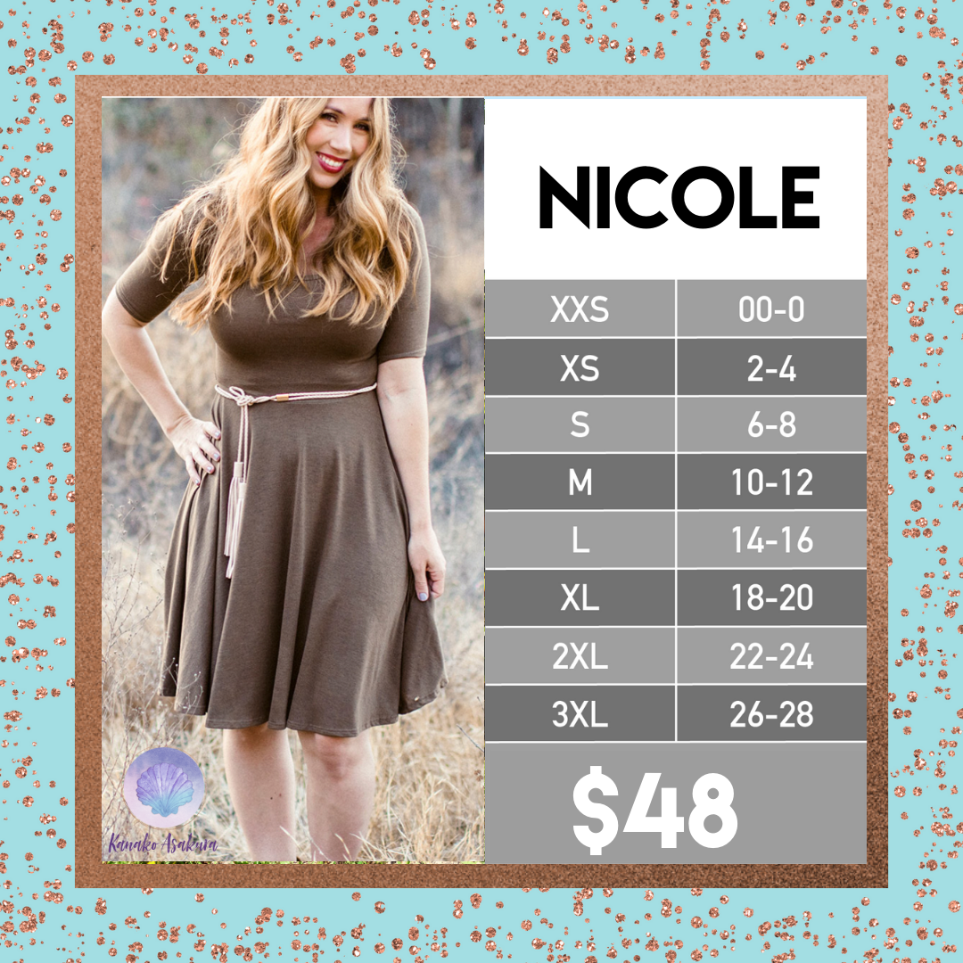 LuLaRoe Nicole Dress – Solid Black