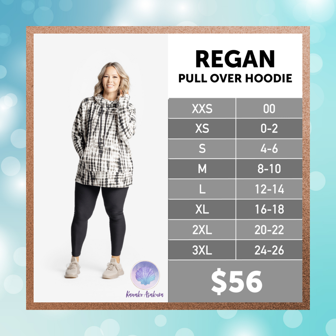 LuLaRoe LuLaRoe Regan 2.0 Pullover Hoodie – Midnight Current Abstract