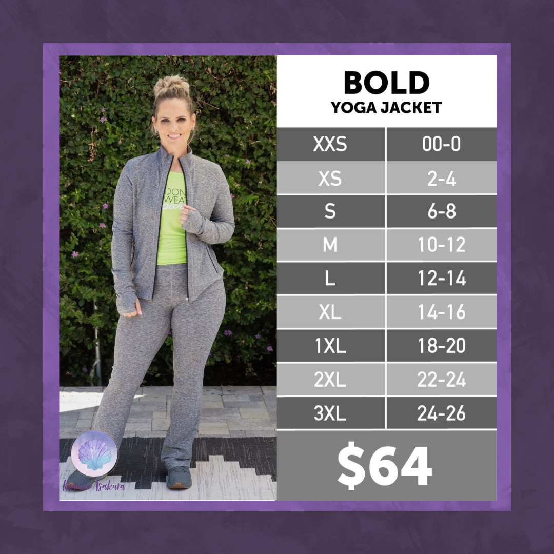LuLaRoe LuLaRoe RISE Bold Yoga Jacket – Solid White