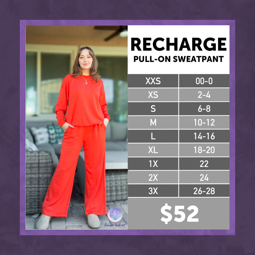 LuLaRoe LuLaRoe RISE Recharge Sweatpant – Solid Black