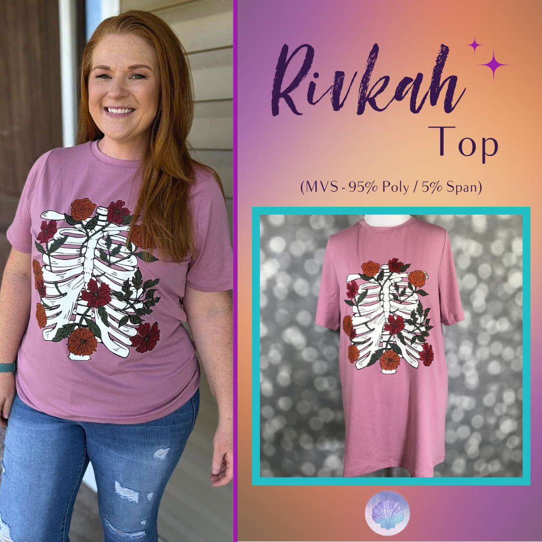 LuLaRoe Halloween 2025 - Rivkah Top - Love in Bones