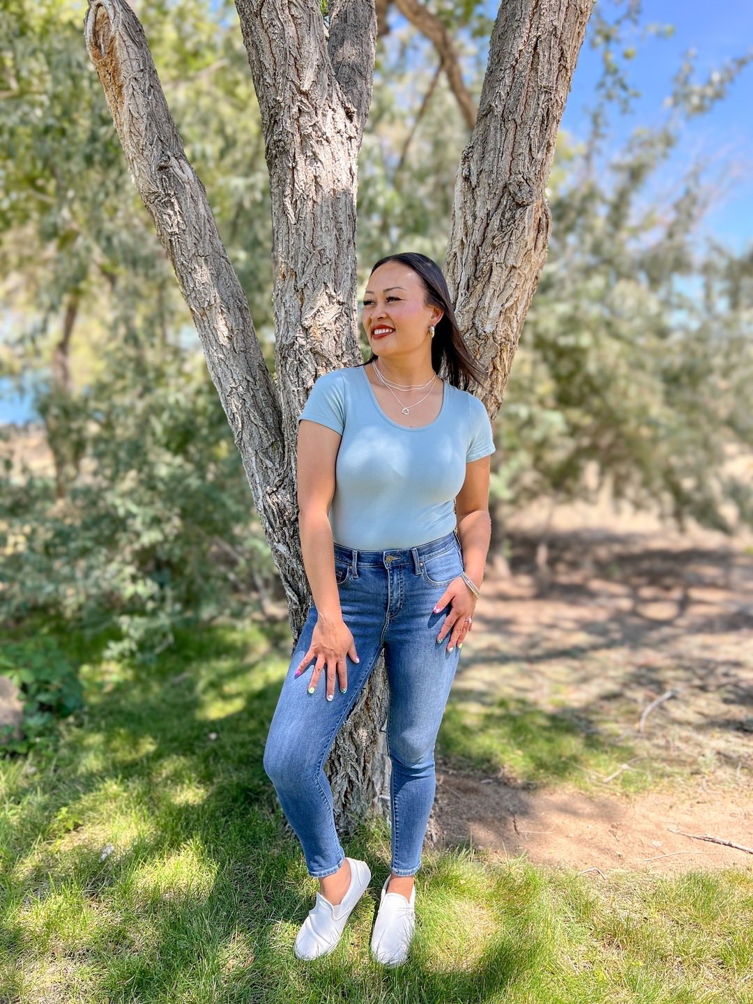 LuLaRoe Faith - Solid Blue Mist