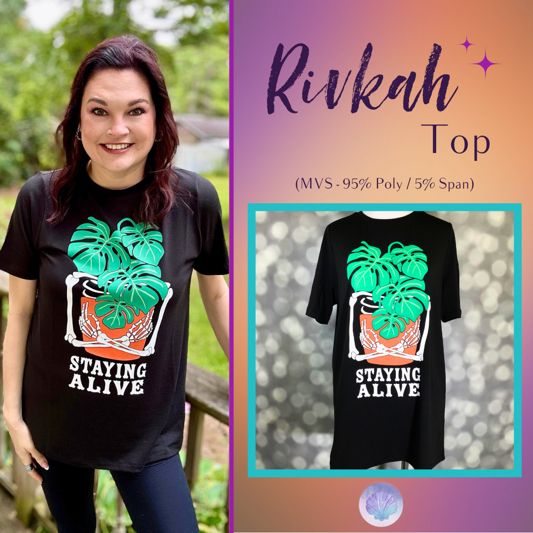 LuLaRoe Halloween 2025 - Rivkah Top - Staying Alive Monstera