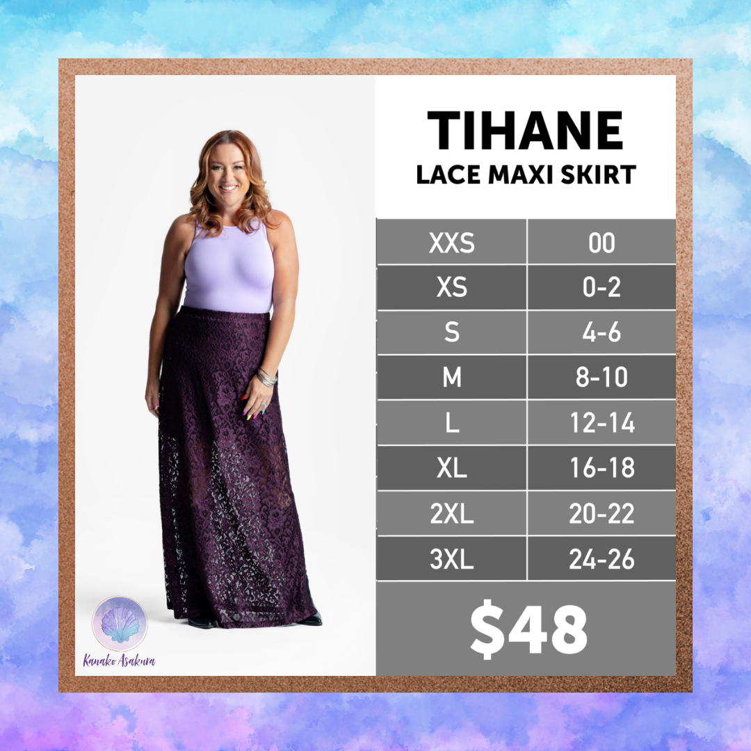 LuLaRoe LuLaRoe Tihane Lace Maxi Skirt - Solid Black Noir Elegance Lace