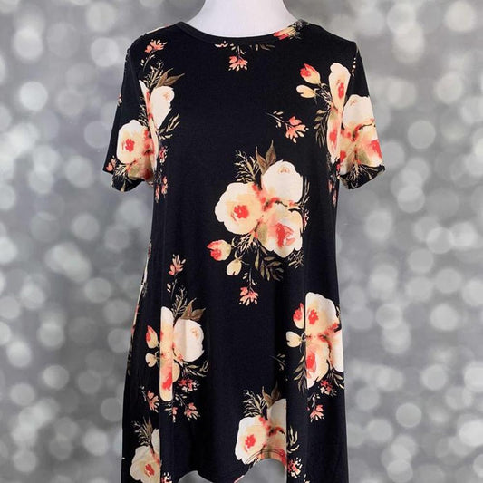 LuLaRoe Melissa - Black Peach Large Floral