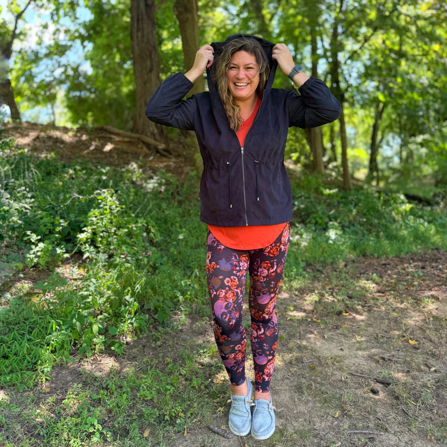 LuLaRoe Halloween 2025 - Leggings - Midnight Roses & Skulls