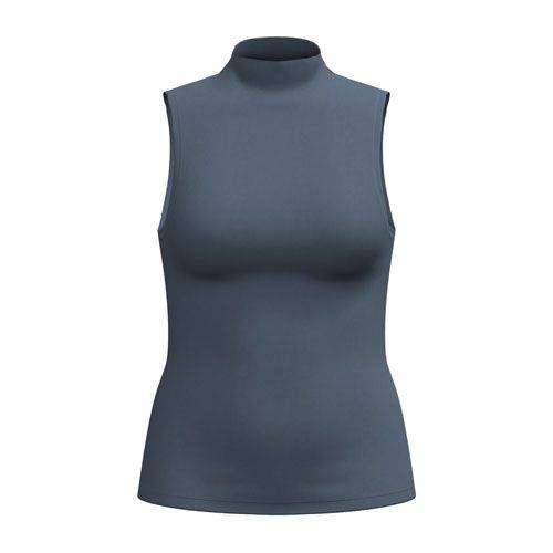 LuLaRoe Ramona Mock Neck Tank – Solid Slate Blue product view