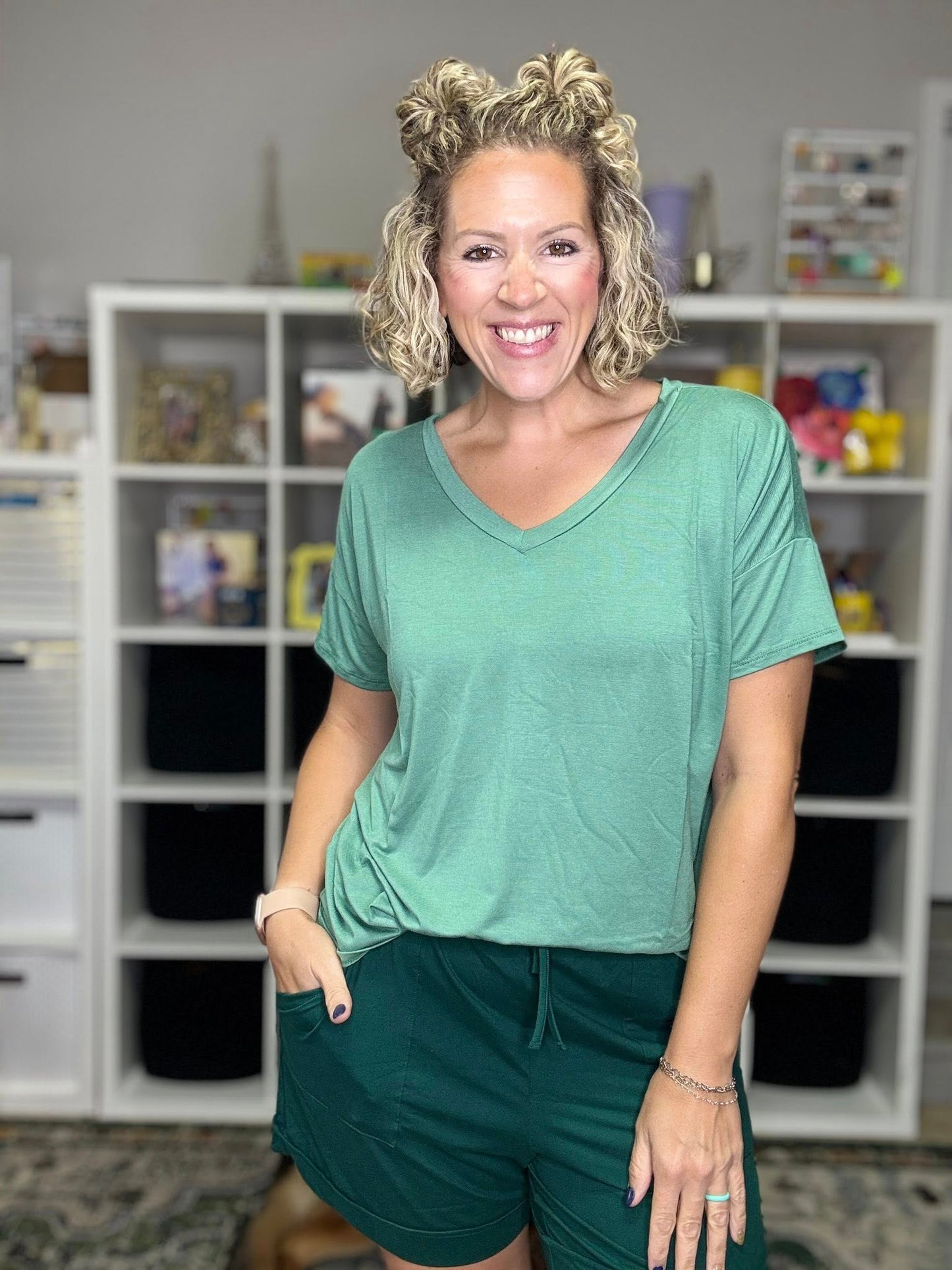 LuLaRoe Lisa - Solid Dusty Green