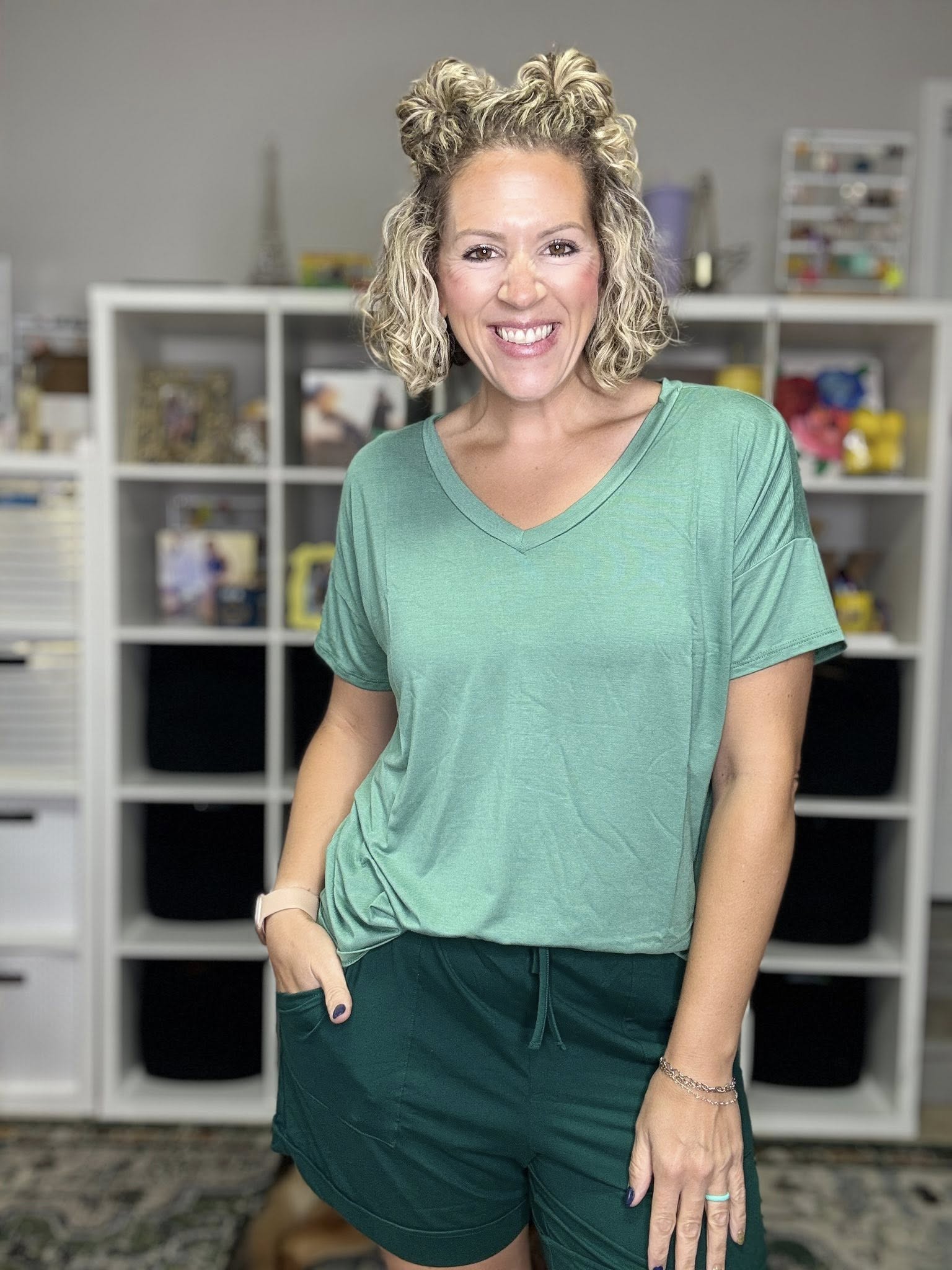 LuLaRoe Lisa - Solid Dusty Green