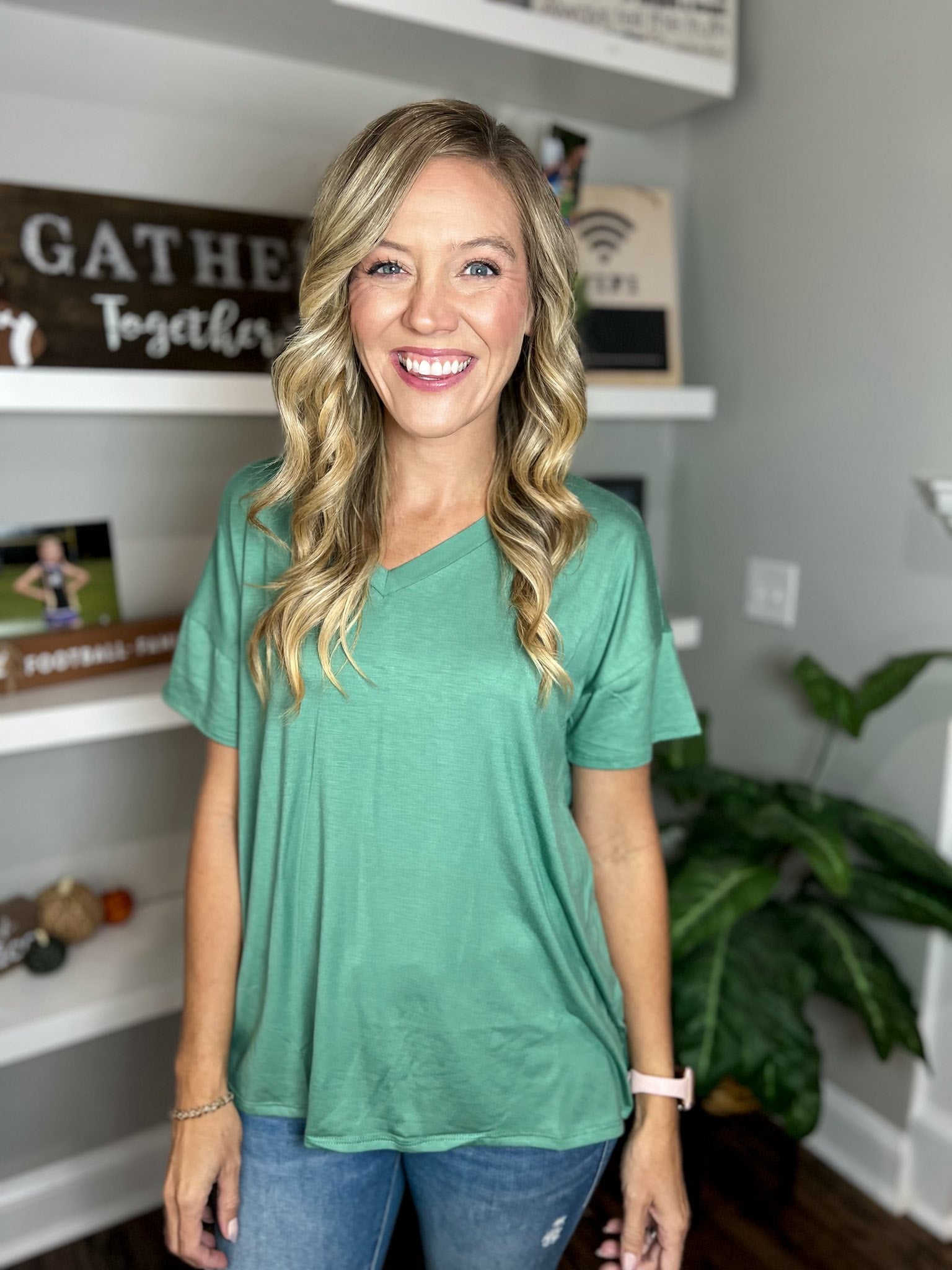 LuLaRoe Lisa - Solid Dusty Green