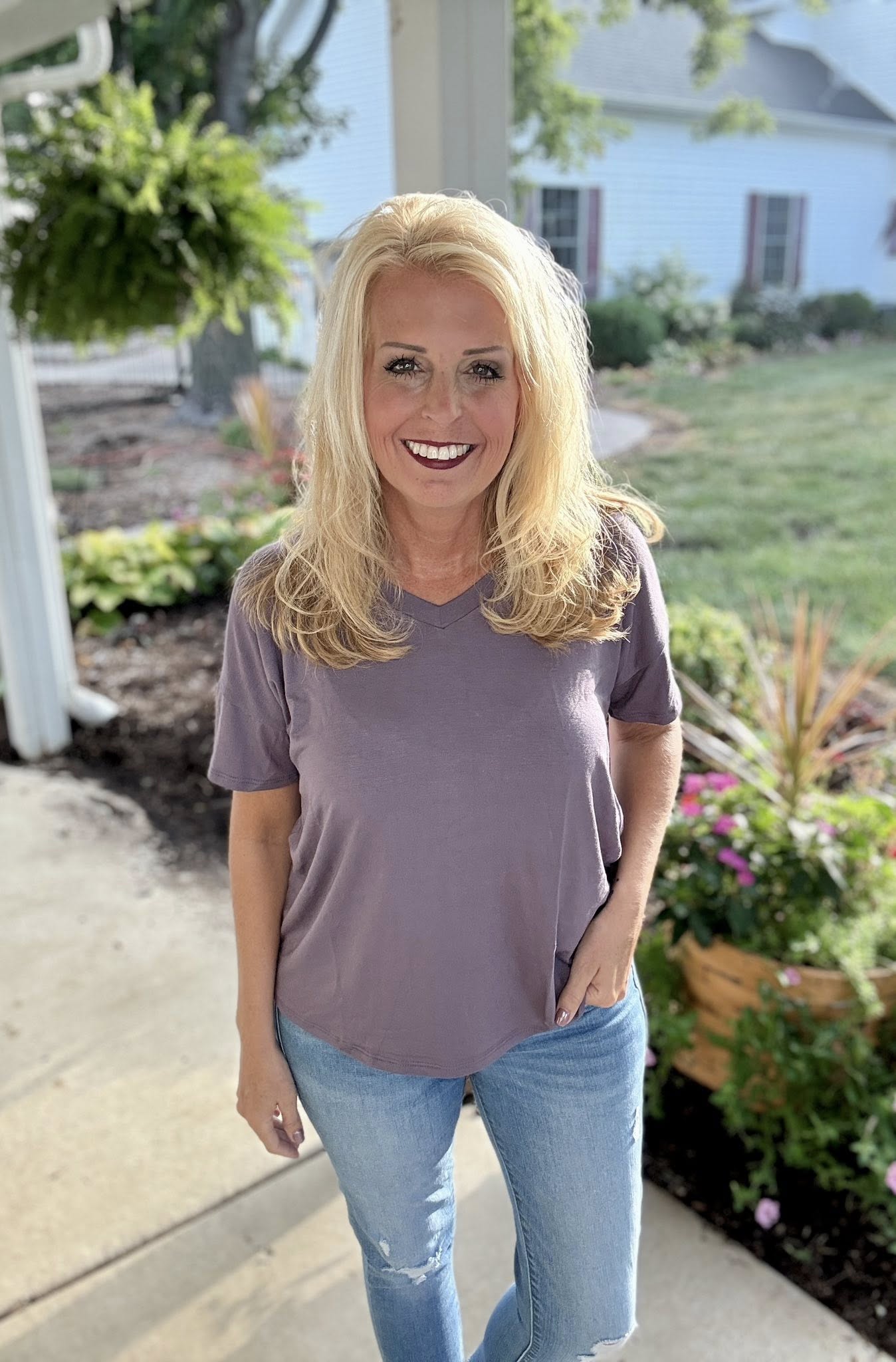 LuLaRoe Lisa - Solid Lilac Dusty