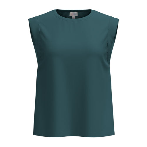 LuLaRoe Suzanne Cap Sleeve Top in Solid Teal featuring a rich blue-green color, relaxed fit, flattering cap sleeves, crew neckline, and curved hem in soft cotton spandex jersey.