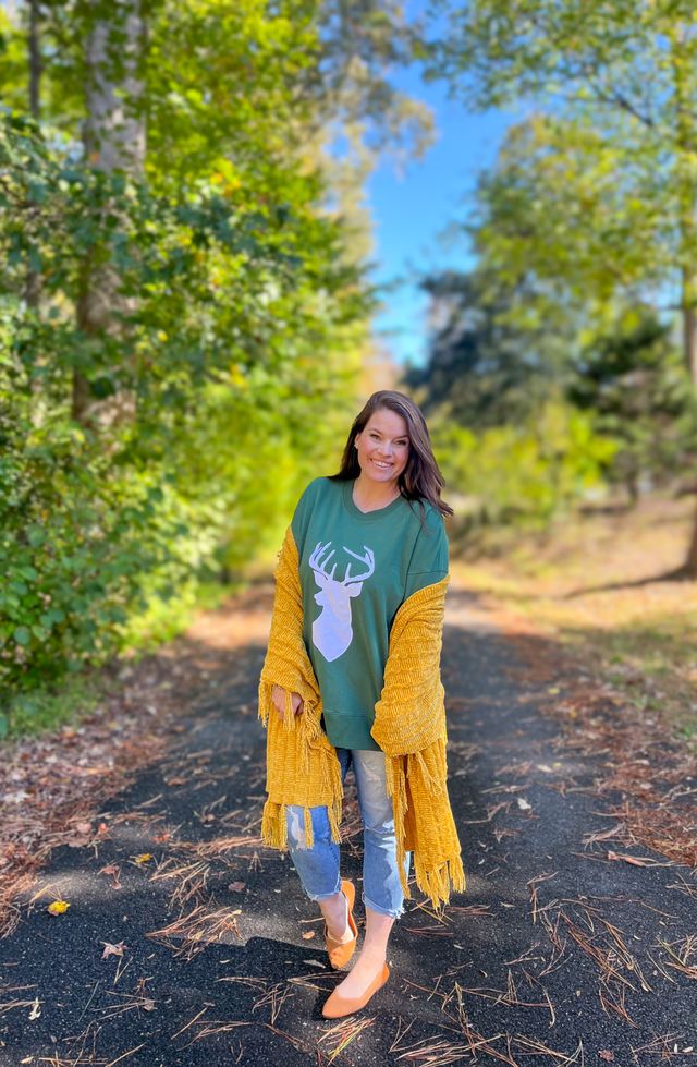 LuLaRoe Holiday Hannah - Evergreen Stag