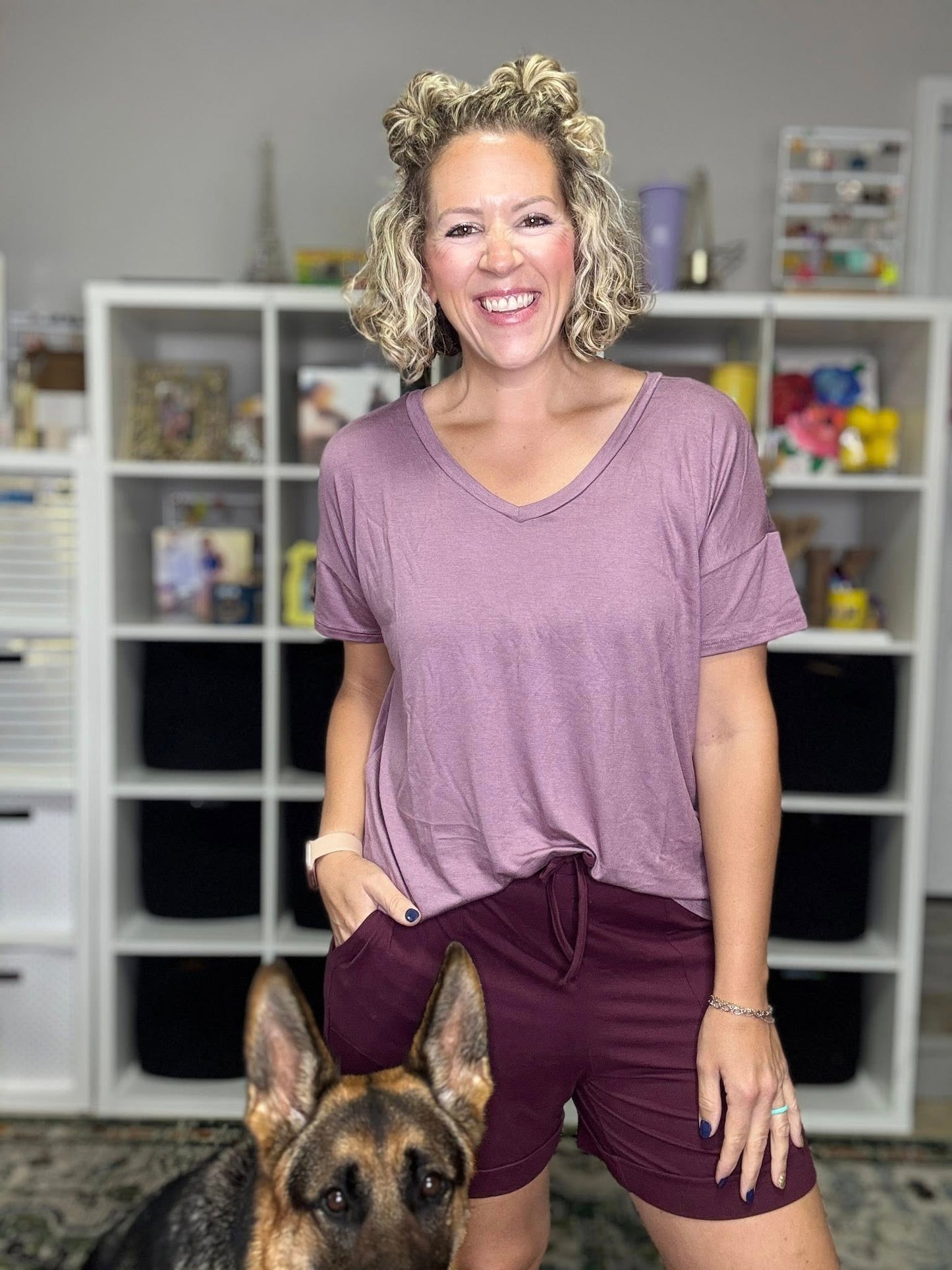 LuLaRoe Lisa - Solid Mauve Dusk H