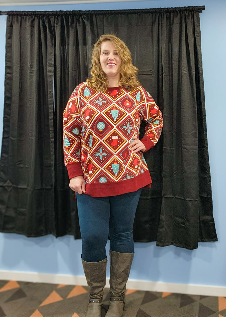 LuLaRoe Holiday Hannah - Retro Ornaments