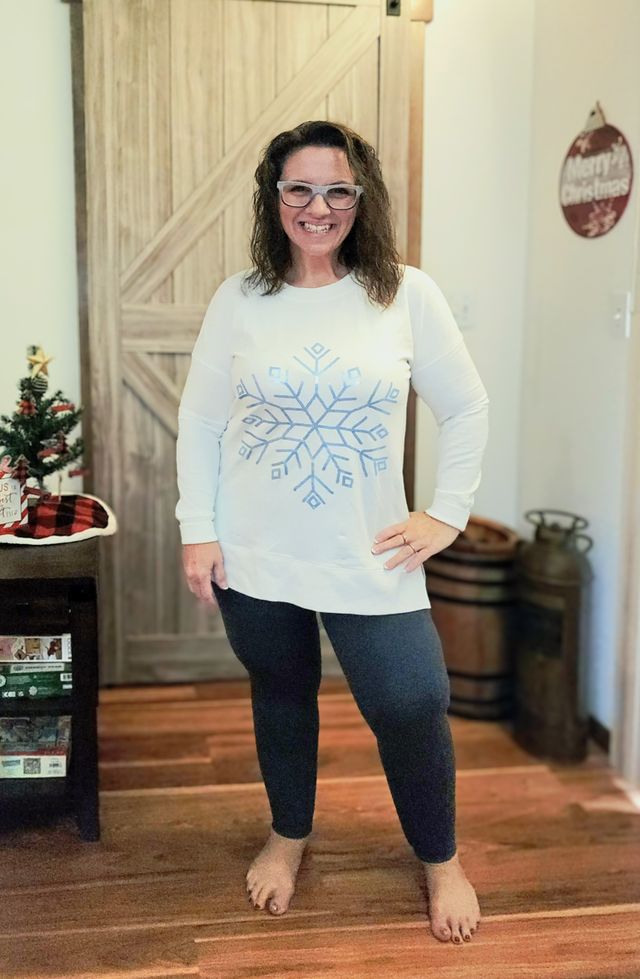 LuLaRoe Holiday Hannah - Frosted Flurry