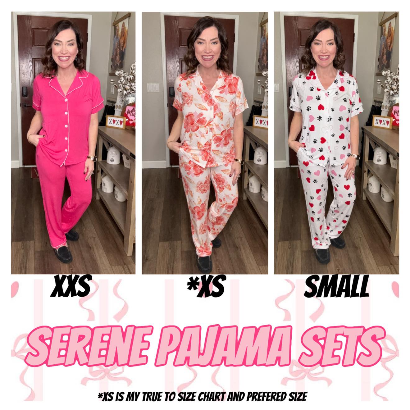 LuLaRoe LuLaRoe Valentine Serene Set - Monochrome Heartbeat